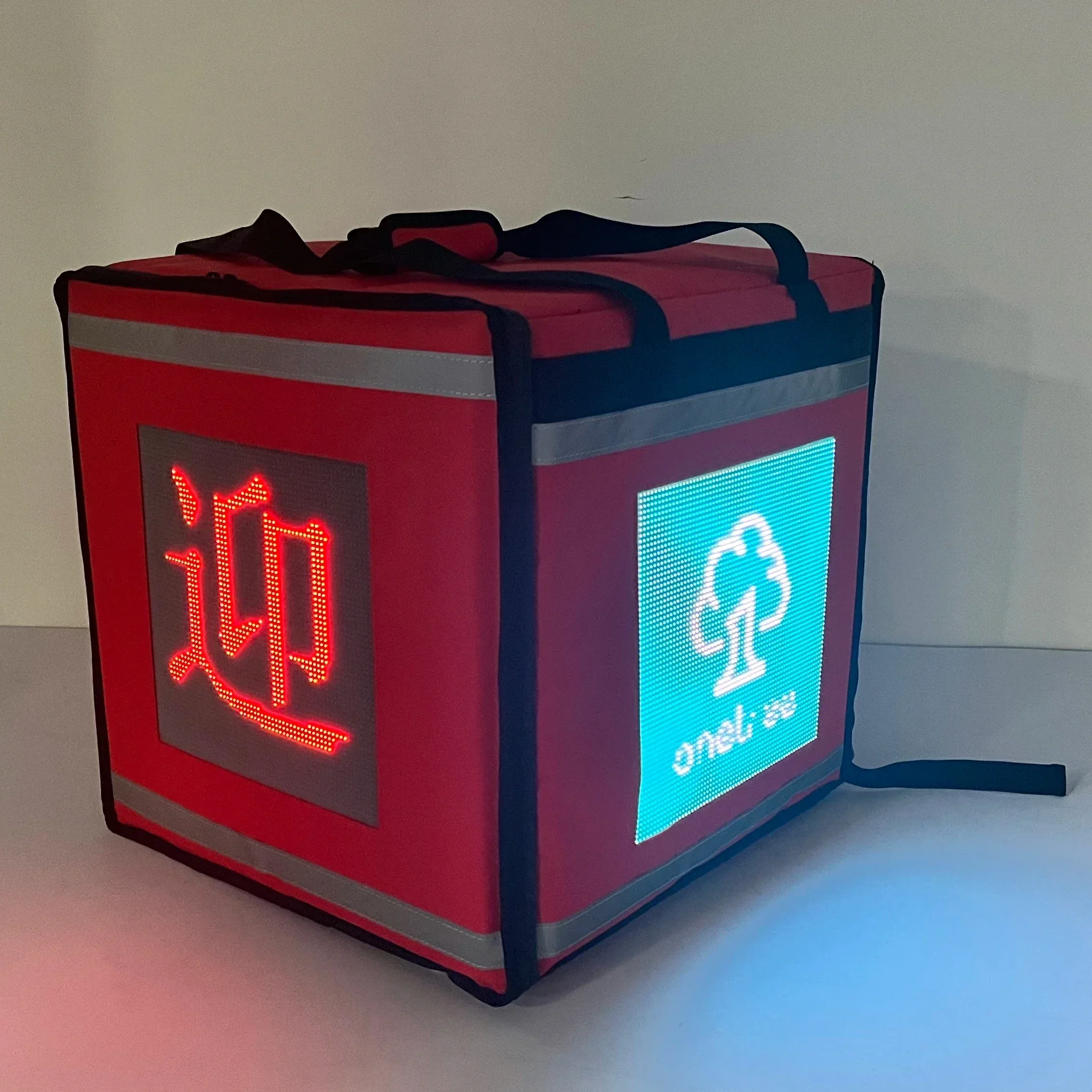 

Ads Video led screen delivery backpack insulated bag for Motorcycle Bike Delivery Personalized Large Heavy Delivery Backpacks