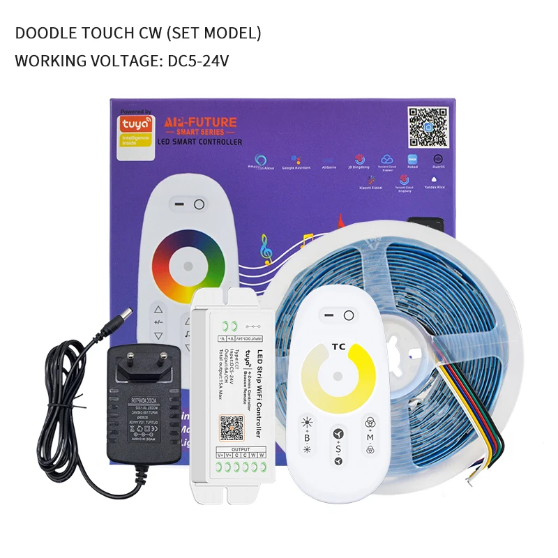 Imagem -03 - Zigbee-controlador Rgb sem Fio com Controle de Grupo de Mistura de Cores Wi-fi Controle App Suporte Smart Audio Amazongoogle Assistant dc 524v