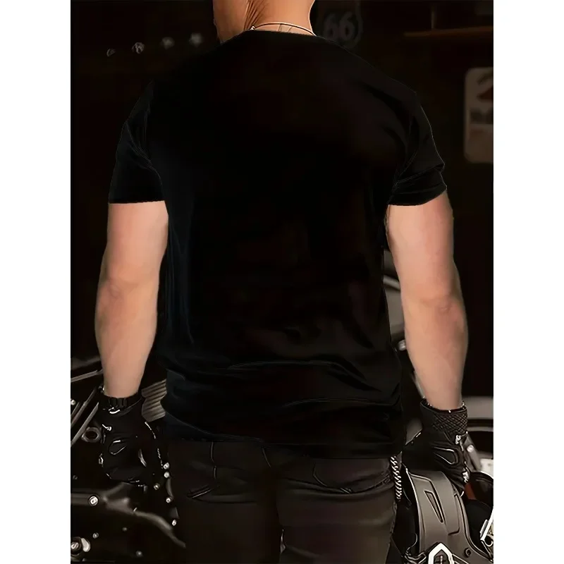 Stylish Dollar Print Tee - Men's 3D Digital Graphic T-Shirt - Crew Neck Slight Stretch Casual Knit Fabric Comfortable Fit