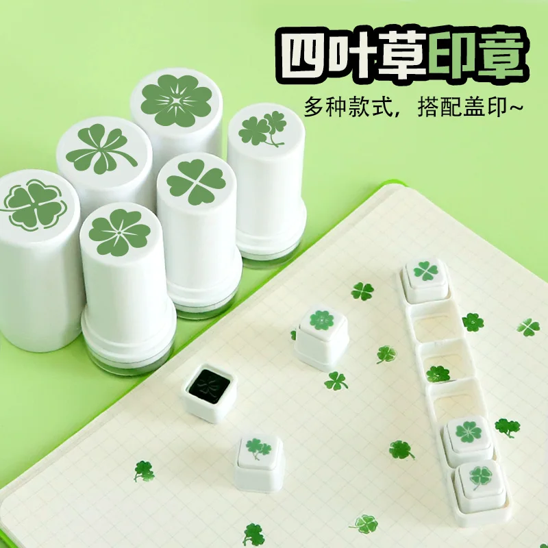 1 sello de hoja verde, se puede estampar rápidamente y repetidamente, se utiliza para regalos de festivales verdes, sellos para profesores, sellos escolares