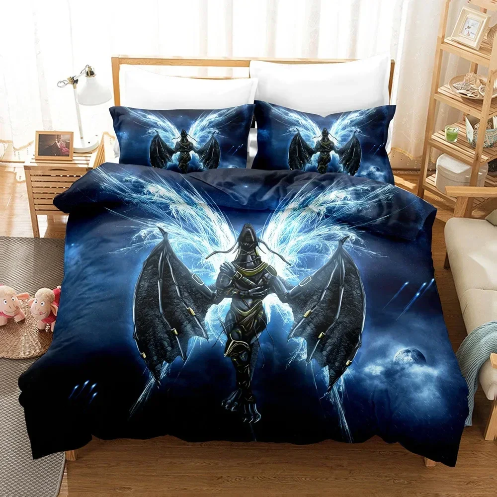 2026 3D Print Angel Bedding Set Boys Girls Twin Queen Size Duvet Cover Pillowcase Bed Kids Adult Fashion Home Textileextile