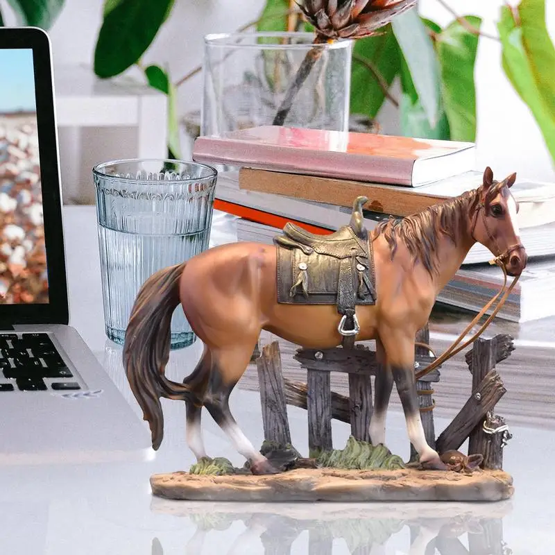 تمثال حصان ديكور طاولة المنزل ديكور الحصان تمثال مكتب قابل للجمع لتزيين غرفة المعيشة #2