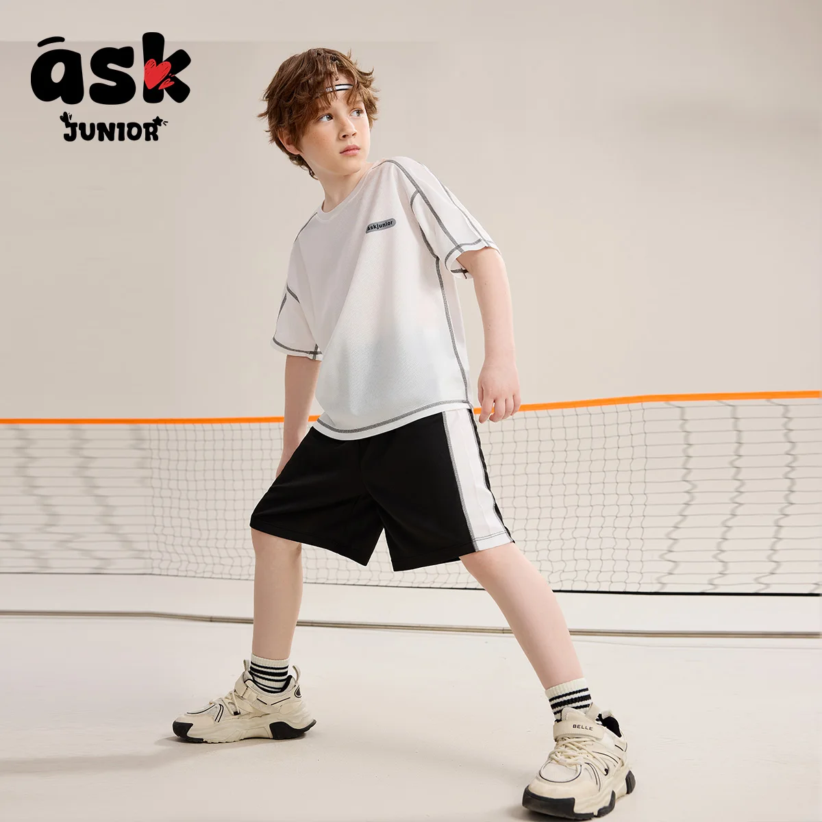 طقم تي شيرت رائع للأطفال من Ask Junior Boys Summer مقاس متوسط وكبار السن مكون من قطعتين #4