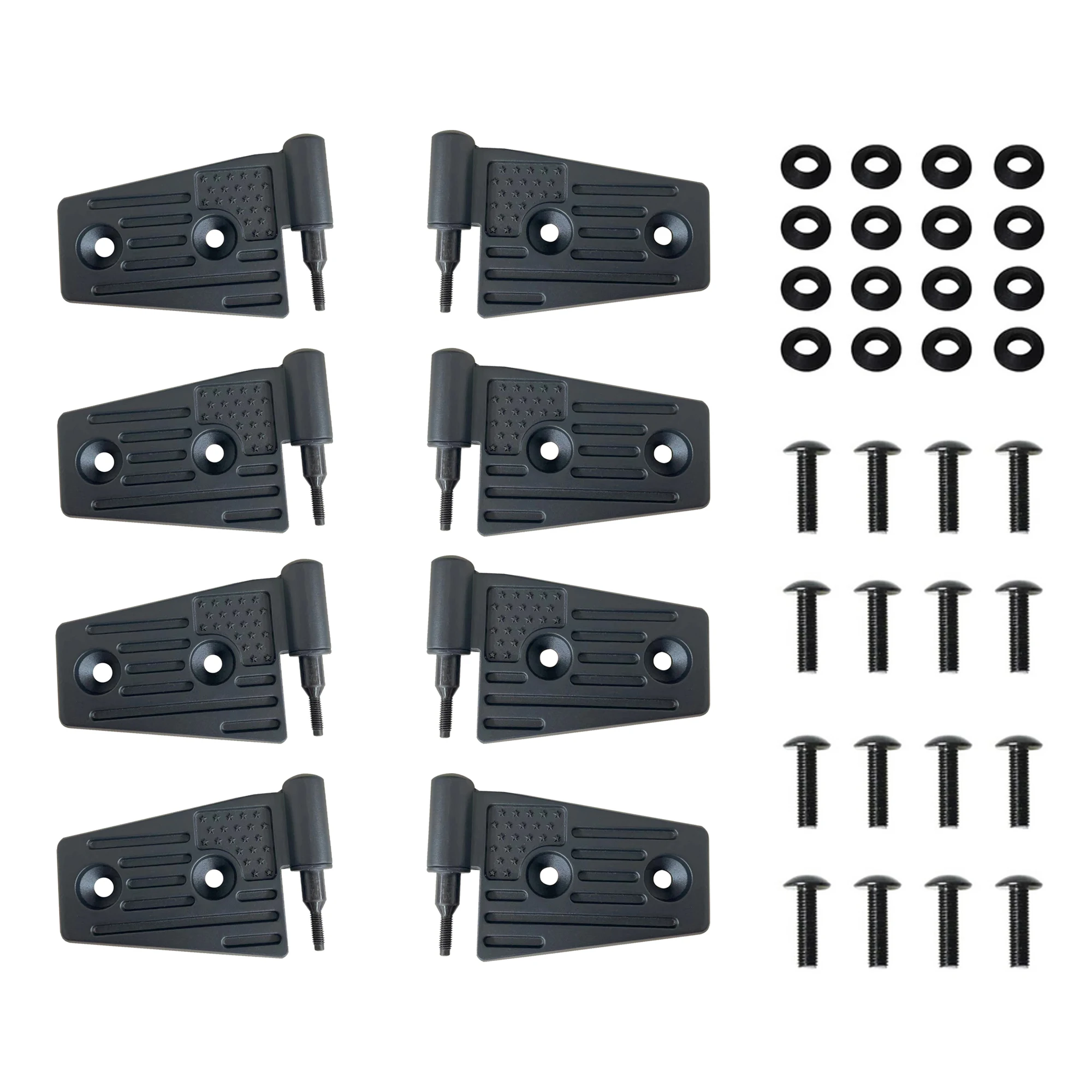 Car Door Hinges & Screw Bolts Repair Kit for Jeep Wrangler 2007-2018 JK JKU Sport Rubicon Sahara X Unlimited