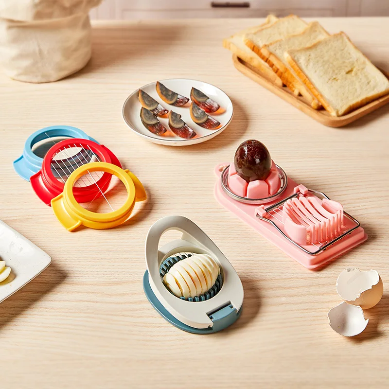3 in 1 Egg Slicer Household Egg Preserved Egg Cutter Multifunctional Small Fruit Cutting Kitchen Gadget Kitchen Gadgets