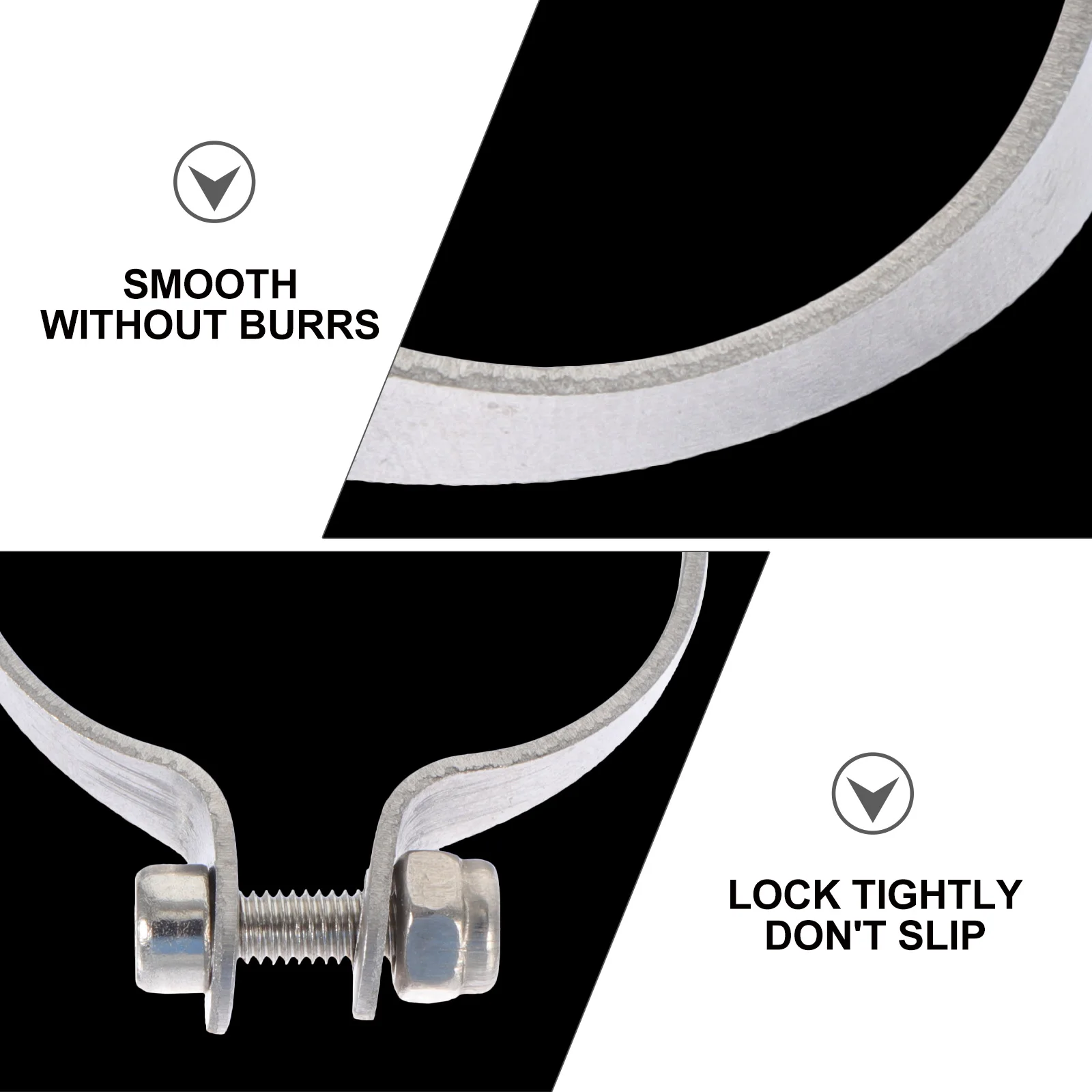 

2 Pcs Bicycle Brake Tube Clamp Bike Wire Clamping Holders Steel for Cables Clip