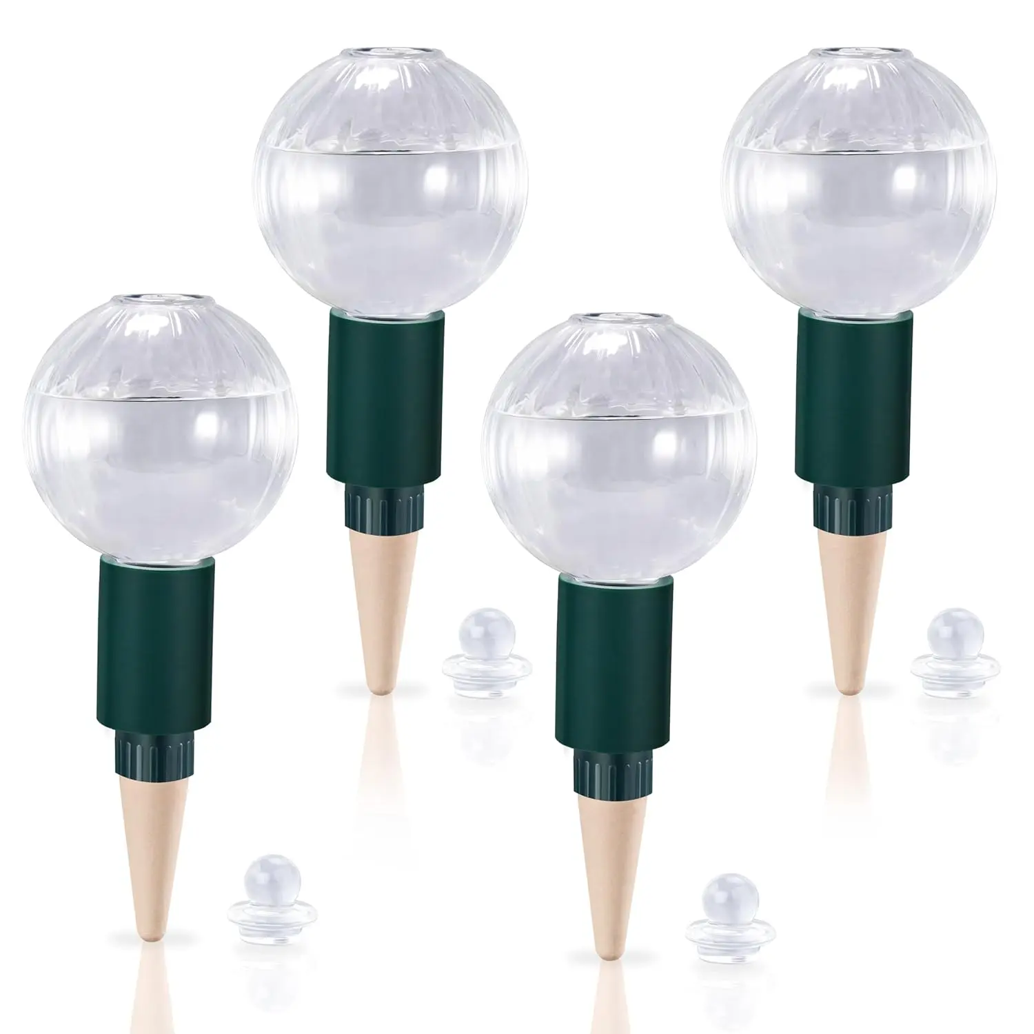 

12 oz Plant Watering Globes, Self Watering Bulbs with Terracotta Spikes, 4 Pack