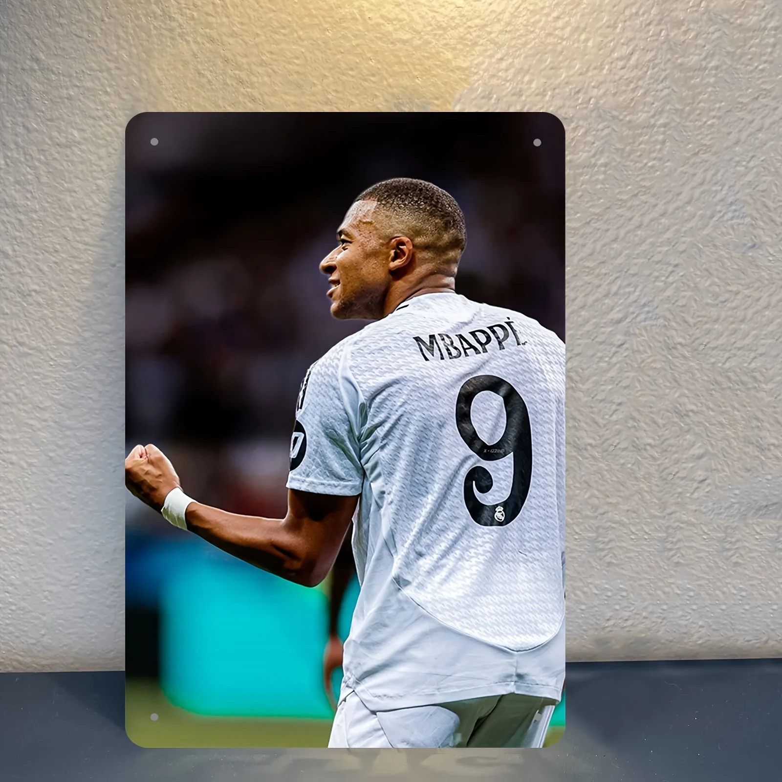 ,  Art Deco Metal Poster, , Durable Iron, Multipurpose, English, Non-Electric, No Battery, No Laser,  Plane, with Geran Mbappe D