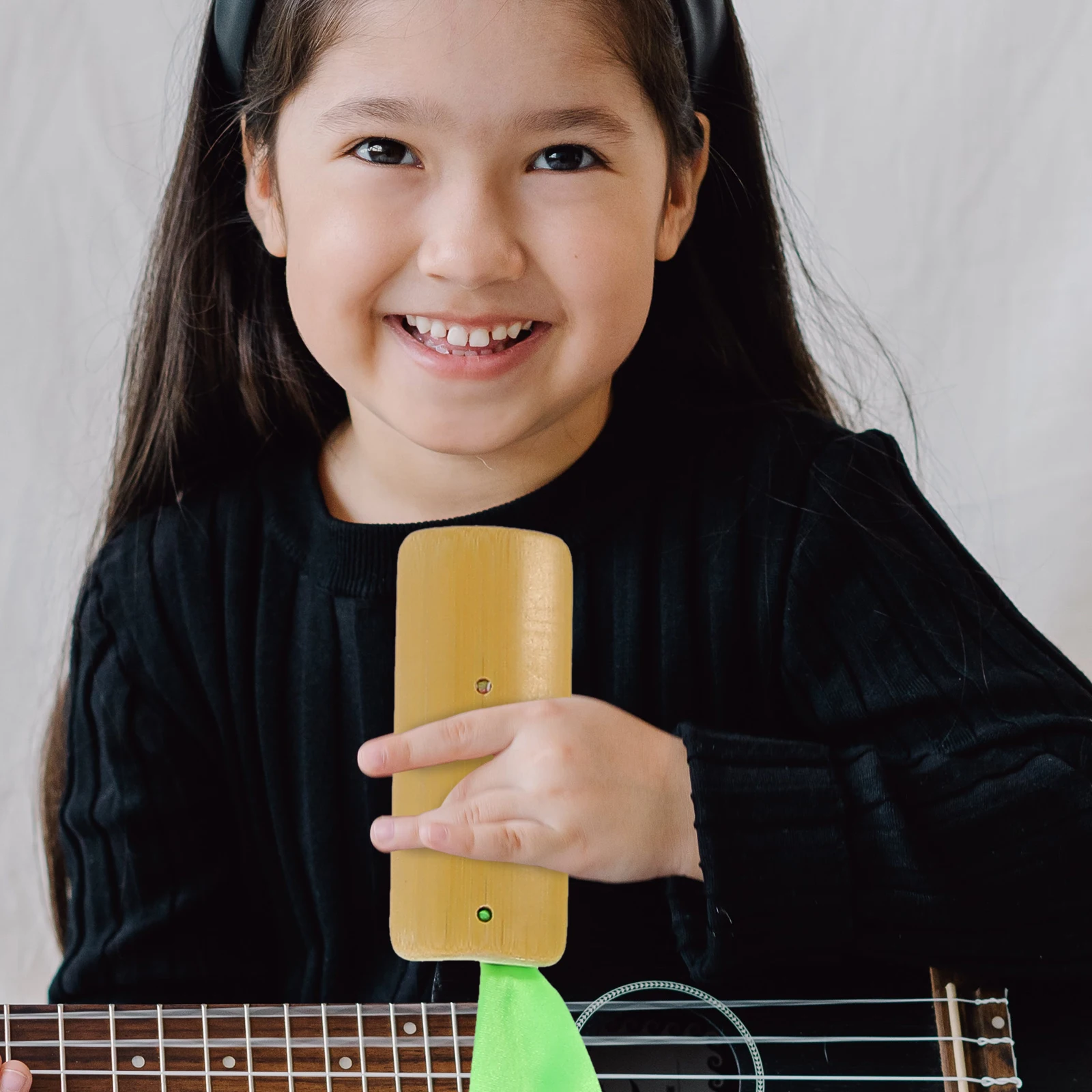 

4 Pieces Yellow Satin Kuaiban Set Chinese Traditional Musical Instrument Allegro Bamboo Percussion Kids Beginner Safe