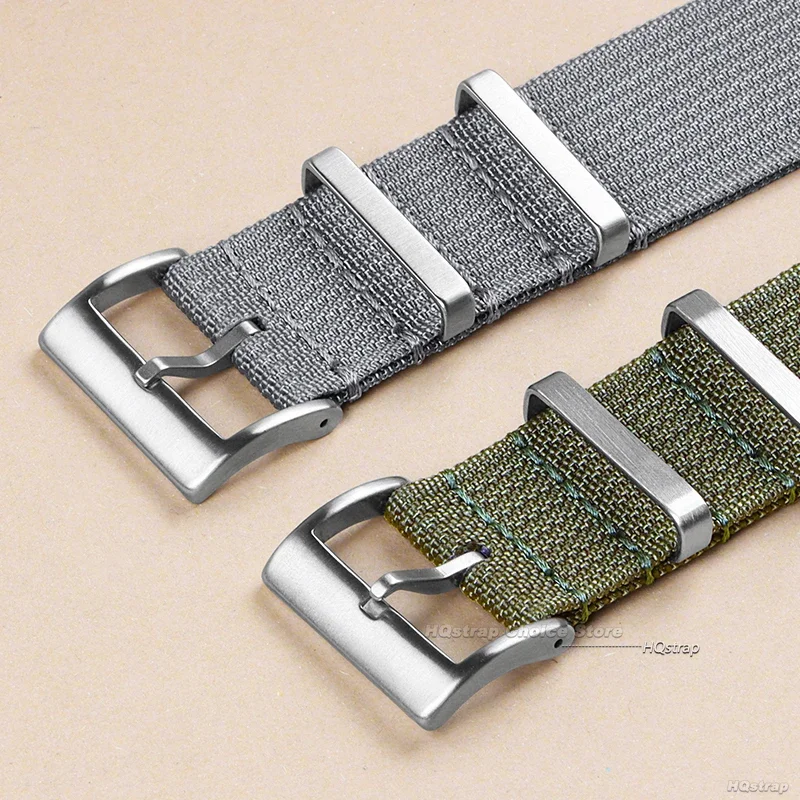 Correa de reloj acanalada para hombre y mujer, correas militares de nailon resistente, correa de reloj Retro, bandas de tela trenzada, cinturón deportivo Universal, 18mm, 20mm, 22mm