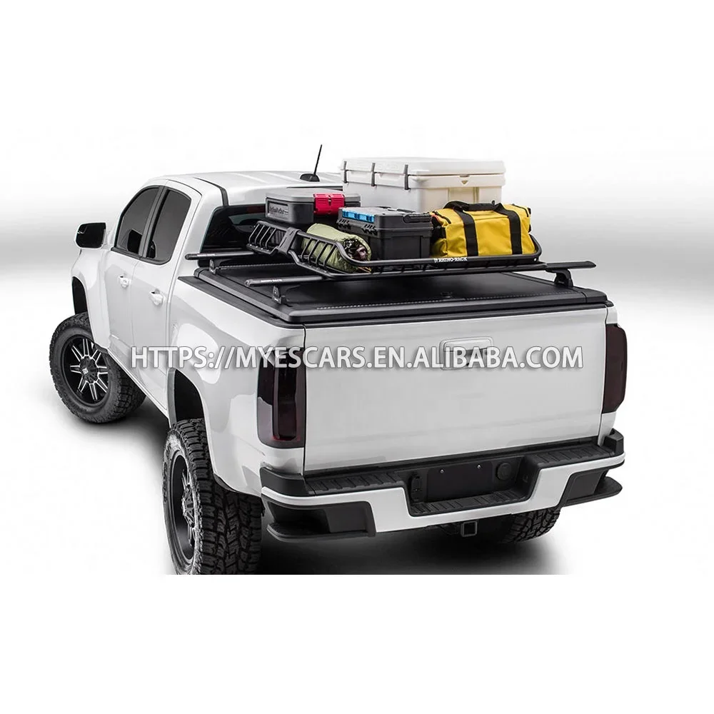 Wholesale 4x4 auto parts universal roof rail adjustable aluminum alloy pickup truck rear bed luggage roll cross bar with lock