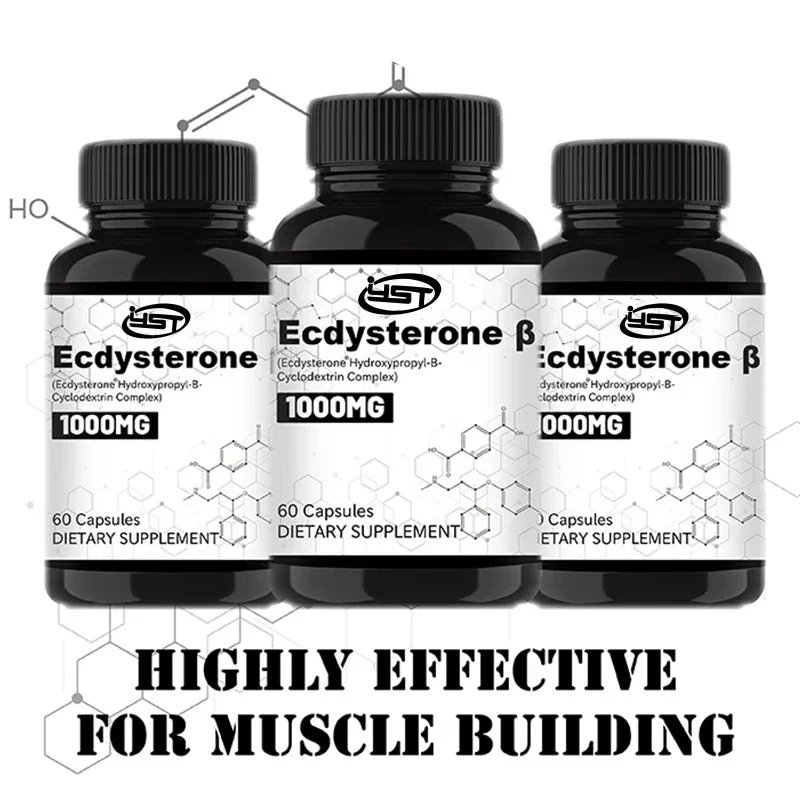 EcdysteroneCapsule Muscle Mass Increase Size Anabolic Activity Support Muscle Development Physical Strength Increase 60 Capsules