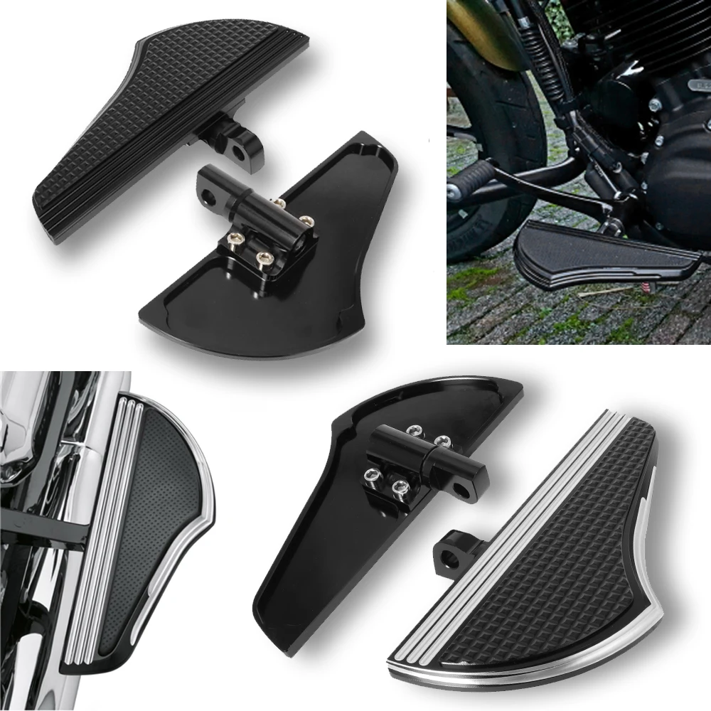 Motorcycle Front Driver Floorboards Footpegs Footrest For Harley Touring Road King Street Glide FLH Softail Slim Dyna 2000-2021