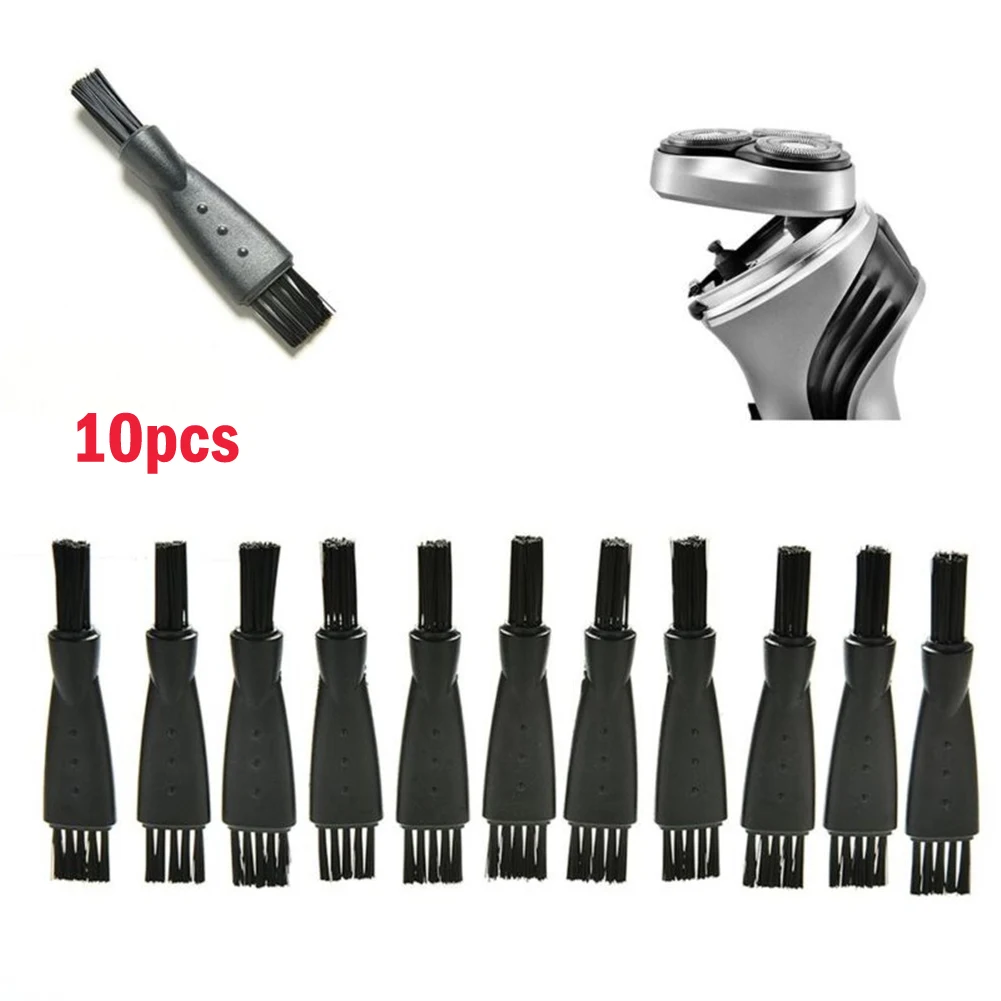 10pcs Mens Electric Shaver Cleaning Brush Hair Remover Shaving Brush Replacement Brushes Black