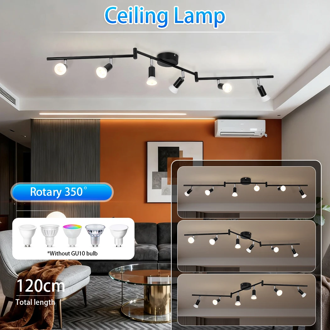 

LED Ceiling Lamps Branch-shaped Chandelier Replaceable Bulb Ceiling Spotlights For Living Room Bedroom Store Lighting Decoration