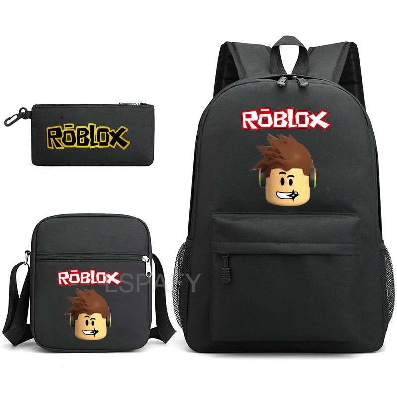 ROBLOX Backpack 3pcs Usb Waterproof Backpack Casual Travel Backpack Women Men Large Capacity Travel Laptop Backpack School Bags