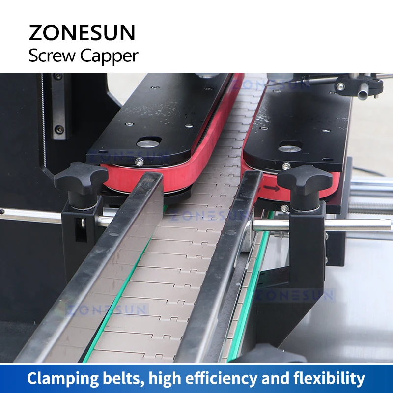 ZONESUN التلقائي زجاجة كابر غطاء ختم آلة المسمار على الغطاء العلوي سيرفو موتور لقط حزام ZS-XG440S