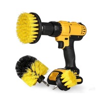 Electric Drill Brush Kit All Purpose Cleaner Auto Tires Cleaning Tools for Tile Bathroom Kitchen Round Plastic Scrubber Brushes