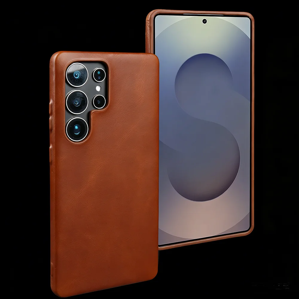 

For Samsung Galaxy S25 Ultra S24 Plus Genuine Leather Case A16 A17 A55 S23 S22 S20 FE S10 Plus Note 10 20 Ultra Back Cover Case
