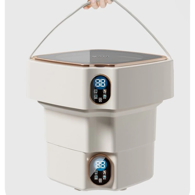 Automatic Foldable Portable Small Collapsible Washing Machine for Apartments,Travel Socks,Underwear, Panties Washer,Compact Size