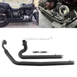 Motorcycle Part Dual Exhaust Full System Slash Cut Muffler For Yamaha V Star XVS1100 Custom Drag Star 1100 XVS1100 Classic