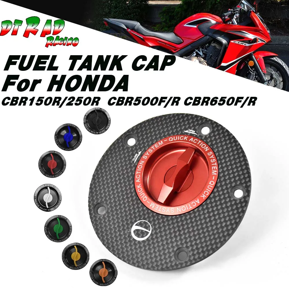 Carbon Fiber Fast Gas Racing Fuel Tank Cap For HONDA CBR 150R/250R CBR500F/R CBR650R/F Motorcycle Gasoline Plug Oil Gas Cover