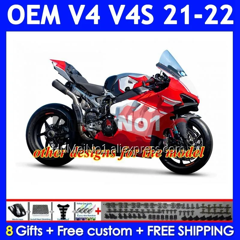 Injection Body For DUCATI Panigale V4 V 4 S R V4S V4R Carbon color 21-22 Year 328No.12 V4-S V4-R 2021 2022 21 22 OEM Fairing Kit