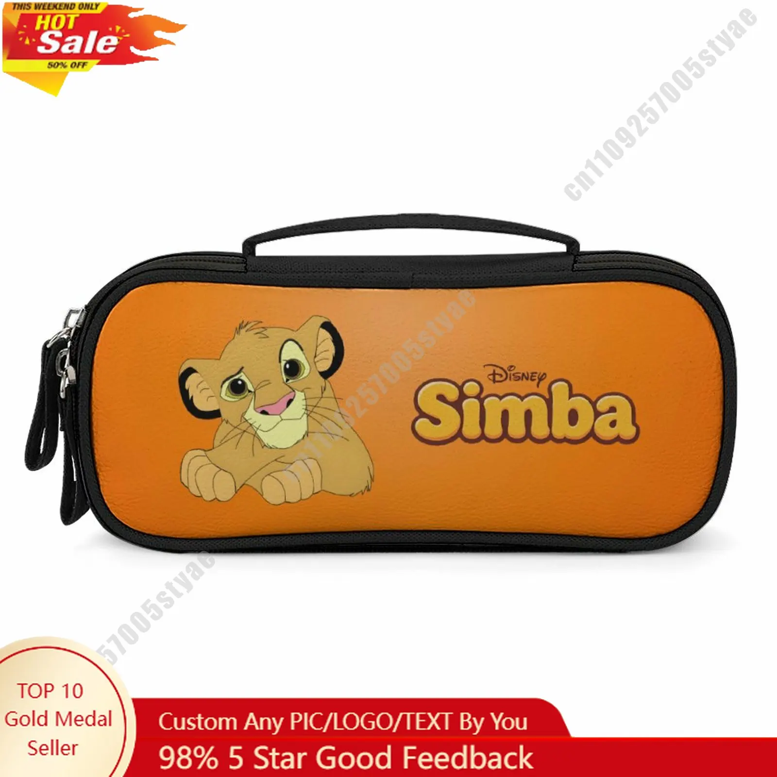 

Simba Pencil Case Disney Cartoon Character Customized Design Personalized Creation Holiday Gift Cosmetic Bag Cosplay