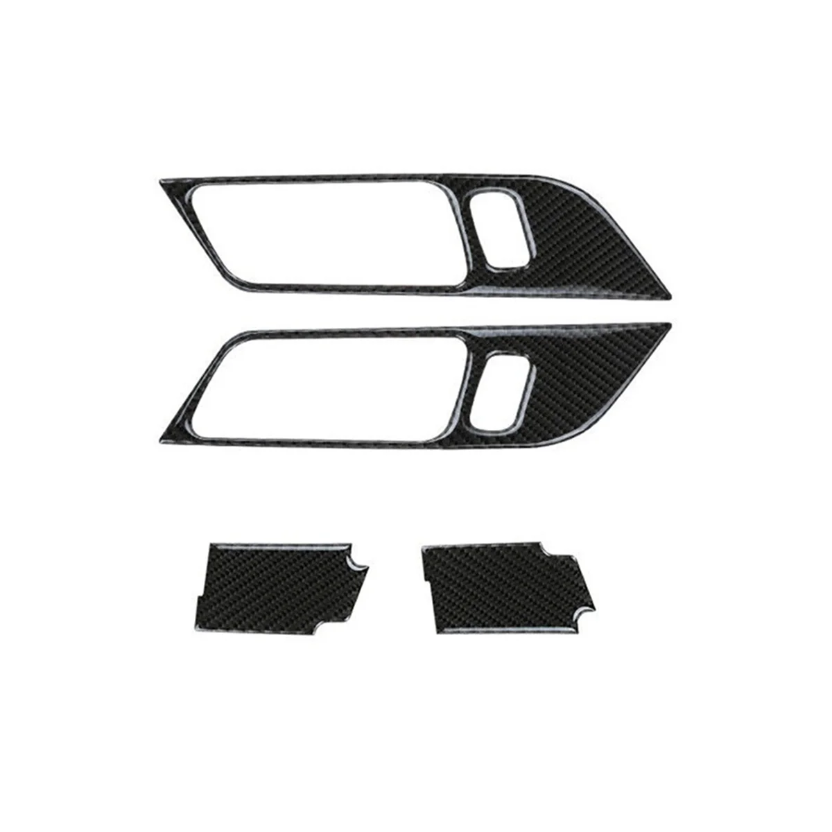 Carbon Fiber Interior Car Door Handle Frame Decoration Stickers Trim Cover for GT 2015-2021 image 5