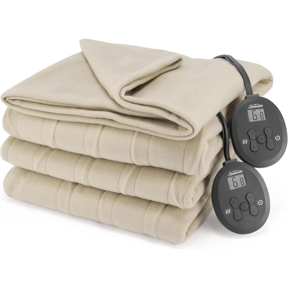 

Royal Ultra Fleece Heated Electric Blanket King Size, 90 x 100, 12 Heat Settings, 12-Hour Auto Shut-Off, Machine Washable