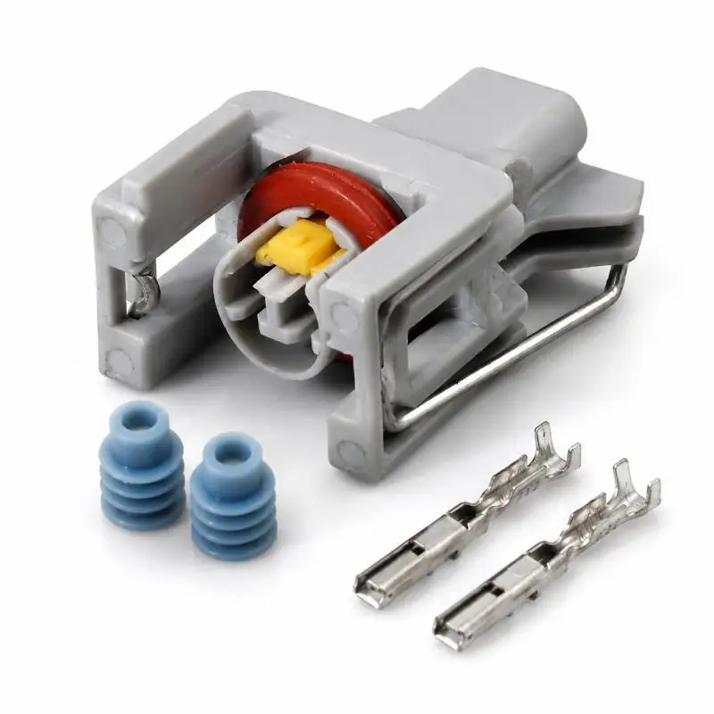 New 5Pcs Automotive Fuel Injector Connector Kit Waterproof Wire Terminal Plug With Pins Rubber Seals For Car Repair