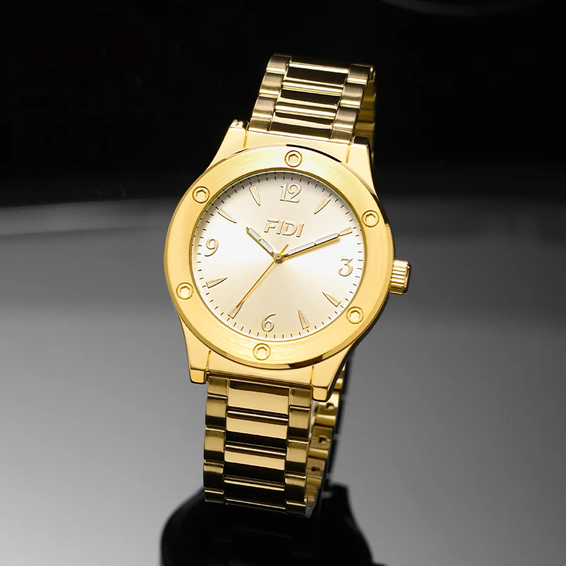 Men Business Casual Quartz Watch Stainless Steel Band 3ATM Waterproof Gold Silver Wristwatch Gift Relogio Masculino