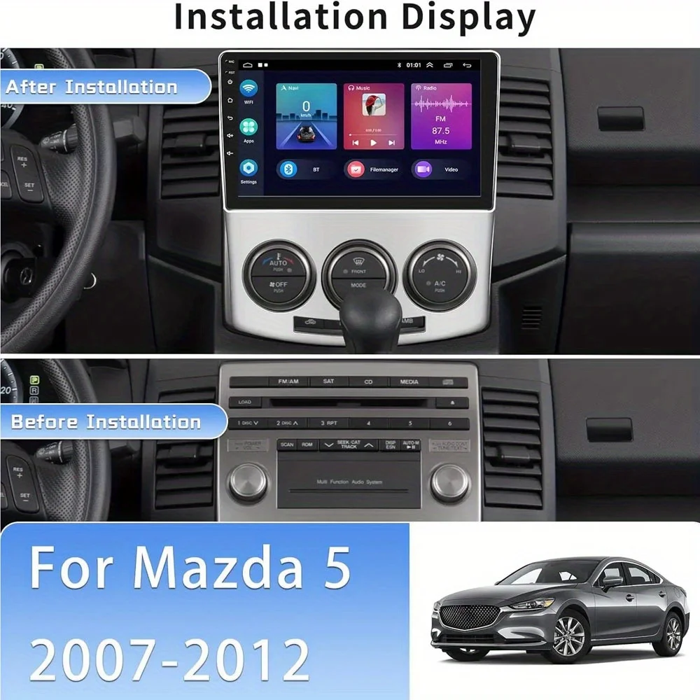 2 din Car radio Panel Frame for FORD i-Max 2007+ for Mazda 5 for Premacy 2005+ Fascia Dashboard Refitting Install Dash Kit