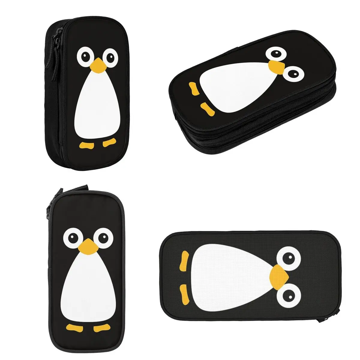 Cute Vector Penguin Pencil Cases Large Capacity Pen Bags Pen Box Pencil Pouch For Boys Girls Students Stationery School Office