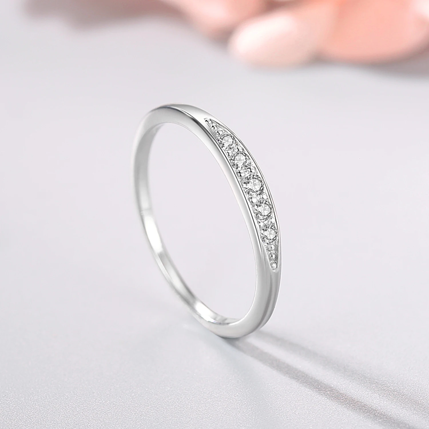 Ailmay Authentic 925 Sterling Silver Simple Classic Geometric Stackable Ring Fine Female Fashion Jewelry 2021 New Style Bague