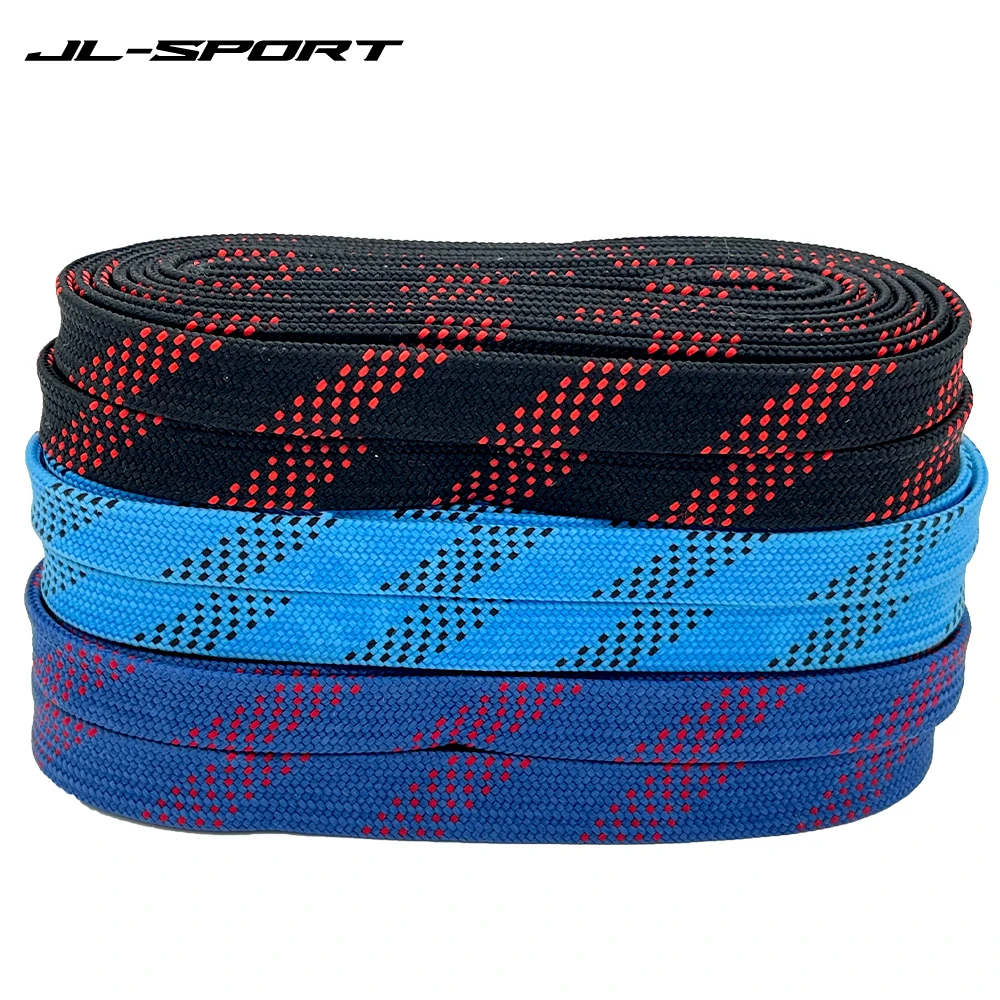 

Ice Hockey Skate Laces Reinforced Waxed Tip Hockey Accessorie Dual Layer Braid 84-120in For Ice Hockey Skates Shoe Sports Parts