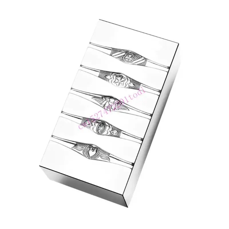 M76B Efficient Steel Jewelry Tool Steel Texture for Star Pattern Engraving on Rings Facilitating Quick Crafting Processes