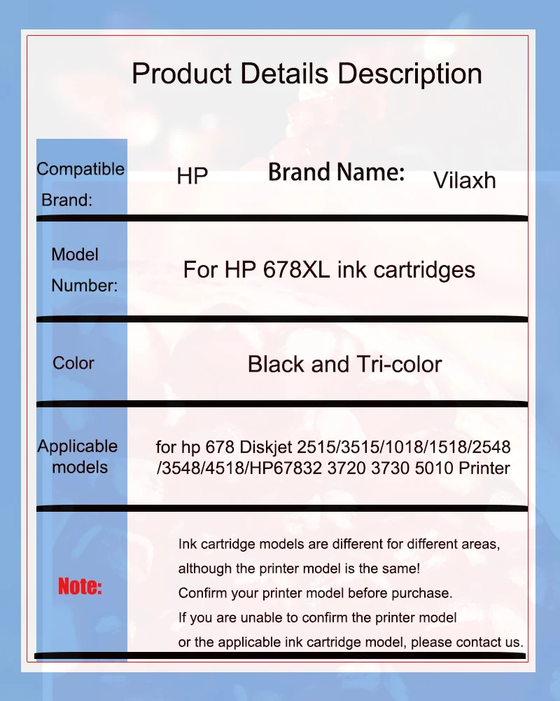 Картридж для принтера hp 678 Diskjet 2515/3515/1018/1518/2548/3548/4518/HP67832 3720 3730 5010