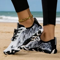 Women Quick Dry Barefoot Water Shoes, Gradient Print Breathable Aqua Sneakers, Non Slip Lightweight Swim Surfing Footwear for Beach Snorkeling River Walking Yoga 6