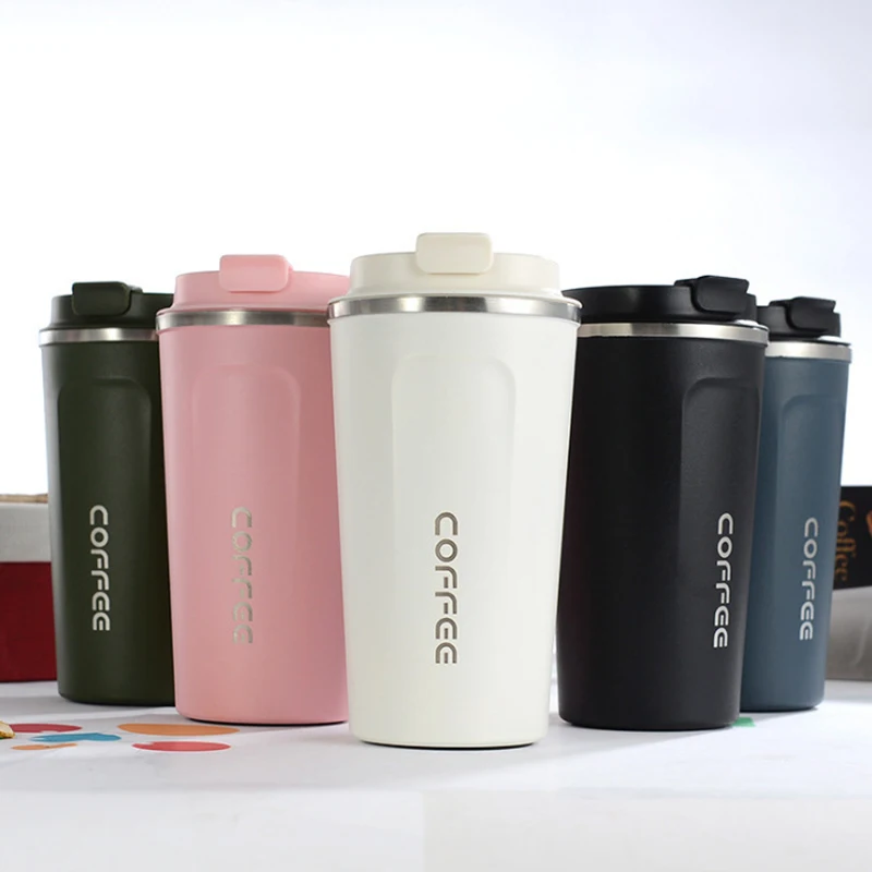 

New Double Stainless steel 304 Coffee Mug Car Cafe Thermos Mug Tumbler Milk Travel Thermo Cup Thermosmug For Gifts