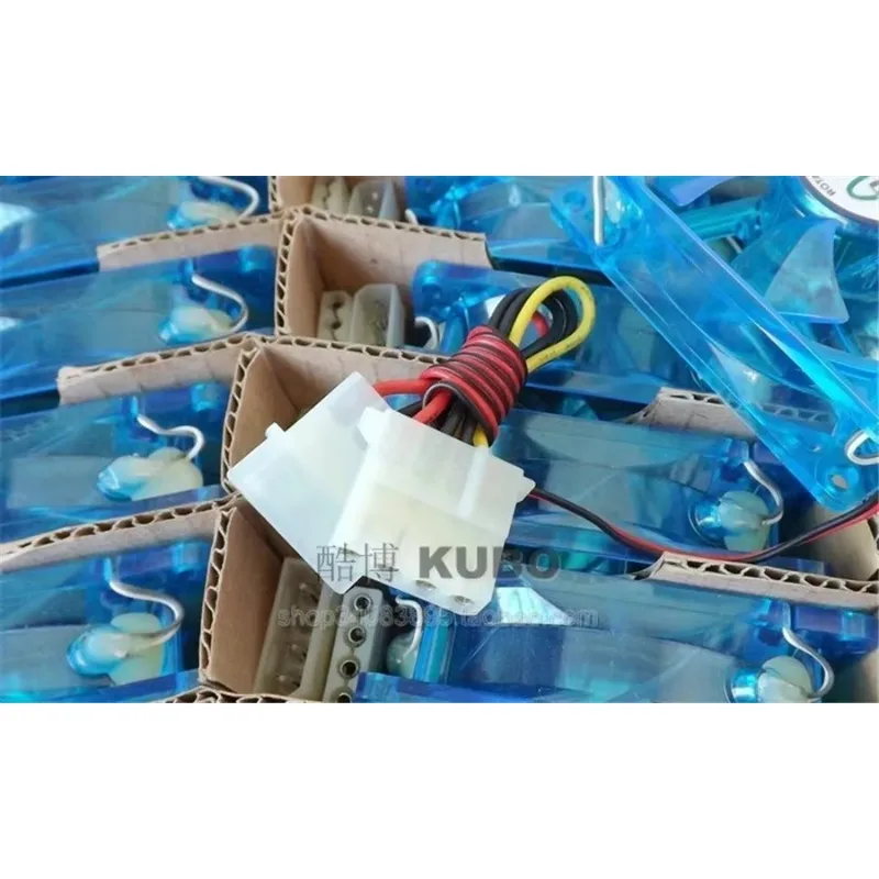 Wentylator chłodzący do komputera LED 8025 80MM z niebieskim oświetleniem LED, wentylator do obudowy komputera 12V z złączem 4D