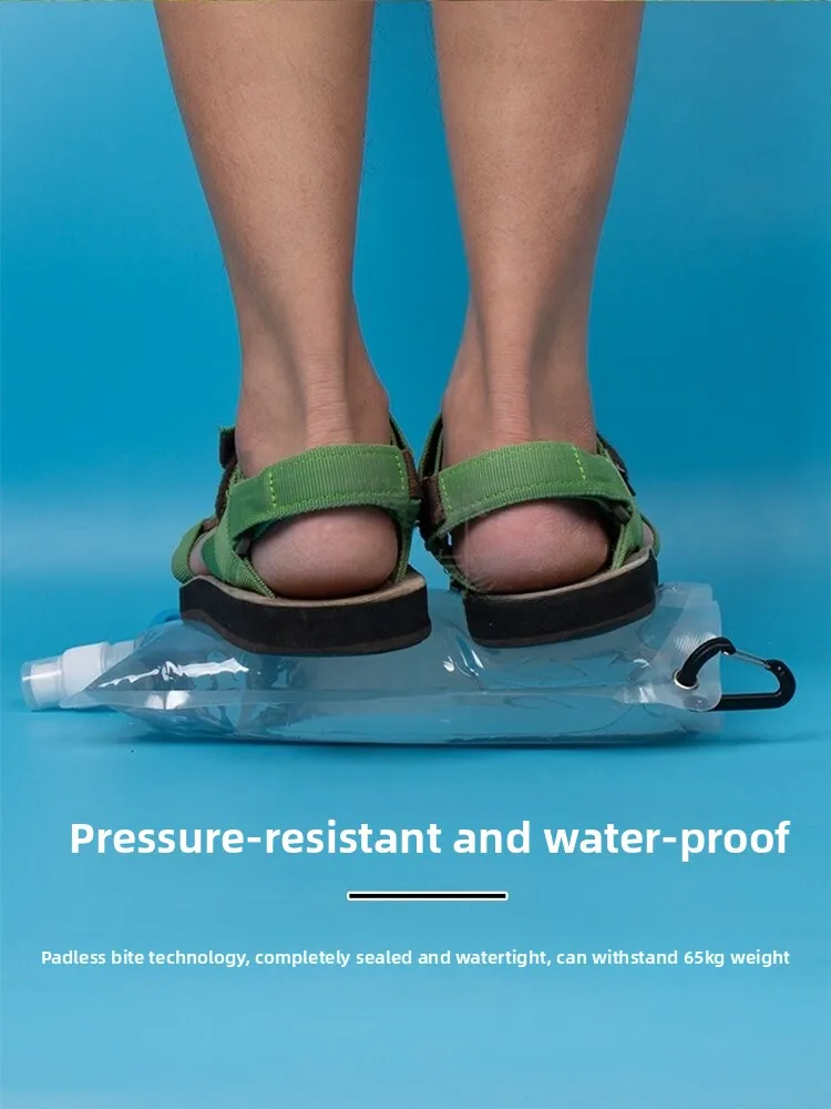 حقيبة ماء قابلة للطي خفيفة الوزن للرياضات الخارجية والتنزه، متوافقة مع منقي المياه SAWYER، معدات للتخييم والسفر