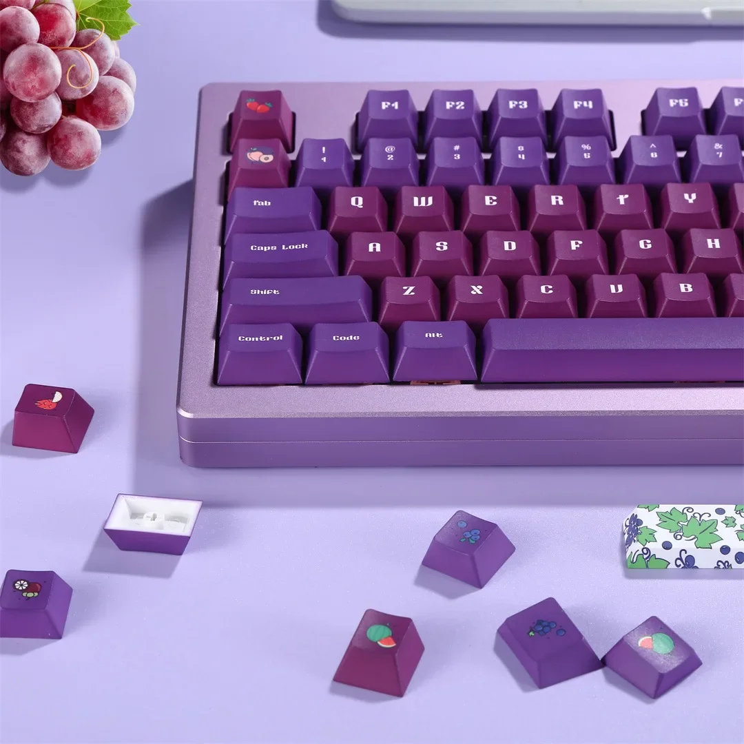 

104 + 54 purple grape R1 PBT five-sided sublimation keycap full set original height