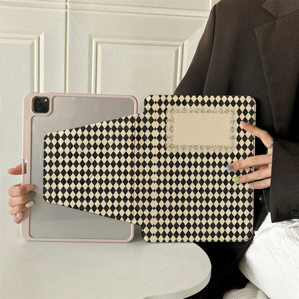 

360 ° Вращающийся складной чехол для легкой защиты вашей подушечки: совместим с iPad Air 6, Air 5,4,10,2024, air m3/a16 2025