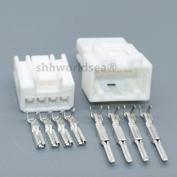 shhworldsea 936227-1 936238-1 4 Pin Car Waterproof Plug 4 Pin Electrical 6.3 Connector Plug Automotive Wire Connector For WV