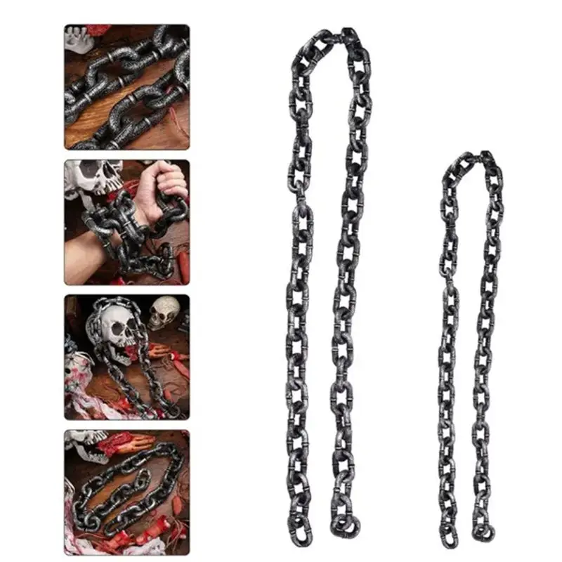 

Halloween Simulation Chain Plastic Shackles Barrier Chain Performance Stage Props Party Layout Decoration