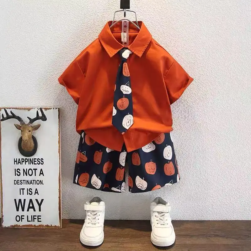 

Новый комплект одежды для мальчиков из 2 предметов, детские костюмы, наборы детской одежды, летние наряды для малышей 26-015