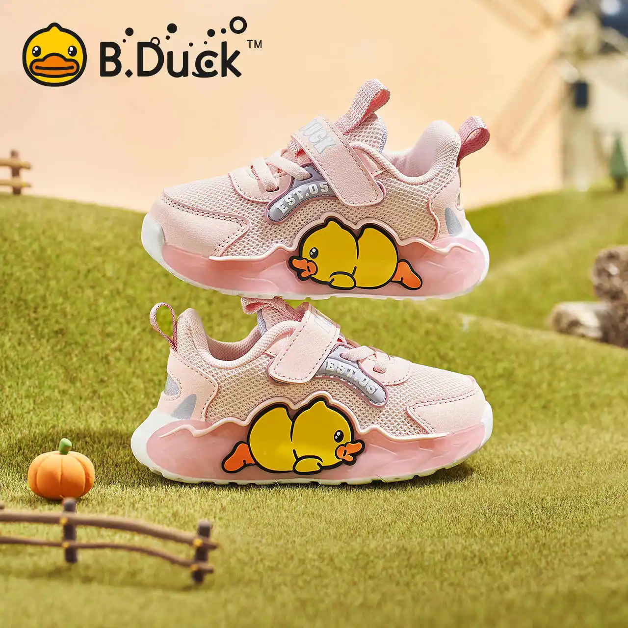 B.Duck 2024 New Boys Girls Sneakers Kids Toddler Shoes for Ages 4 to 6, Protect Ankles, Spring and Autumn Styles Original Design