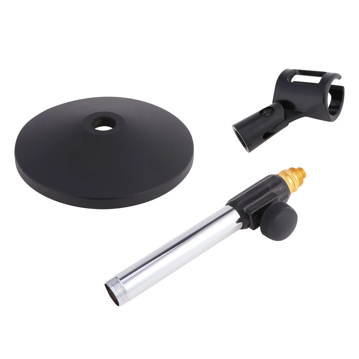 

Liftable Microphone Stand Adjustable Desktop Recording Tripod Small Mini Flexible Gooseneck Stable Metal Base For Podcasting