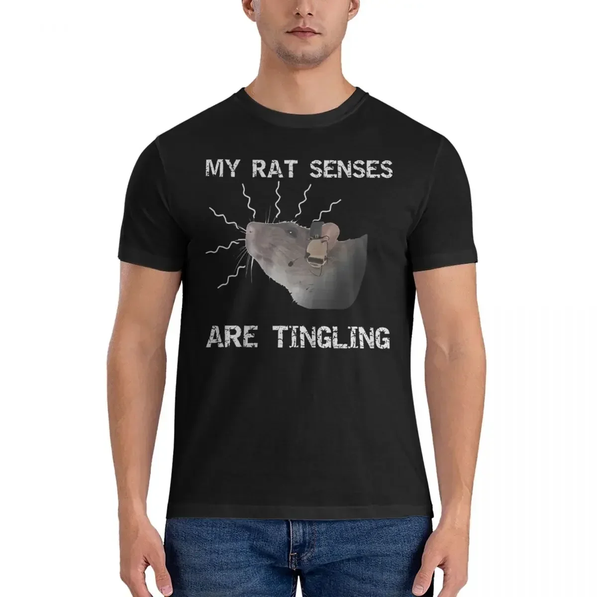 My Rat Senses Are Tingling White Men's T Shirt Escape From Tarkov Casual Tees Short Sleeve Crew Neck T-Shirts 100% Cotton